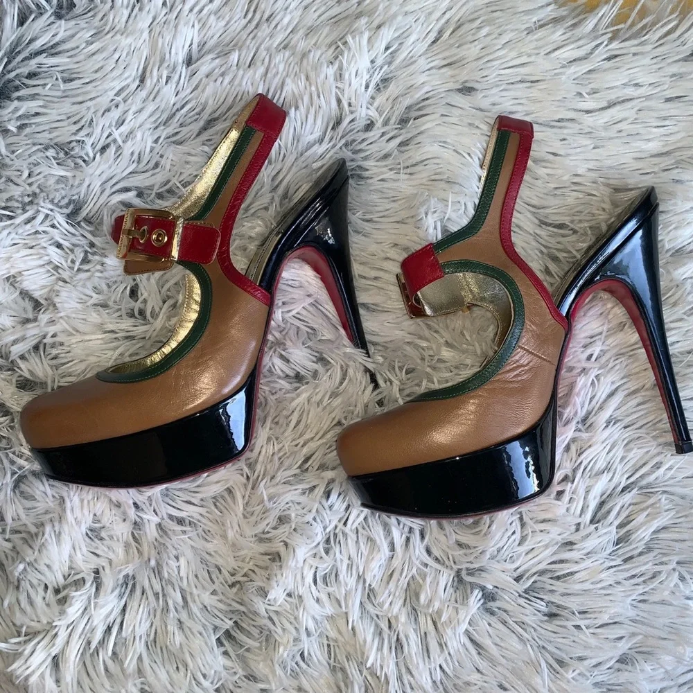 Luciano Padovan Colorblock Platforms